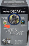 Toi moi & cafe® Eau Décafféinée Capsules  (Café Noir) / Toi moi & cafe® Water Decaffeinated Capsules (Dark Roast)