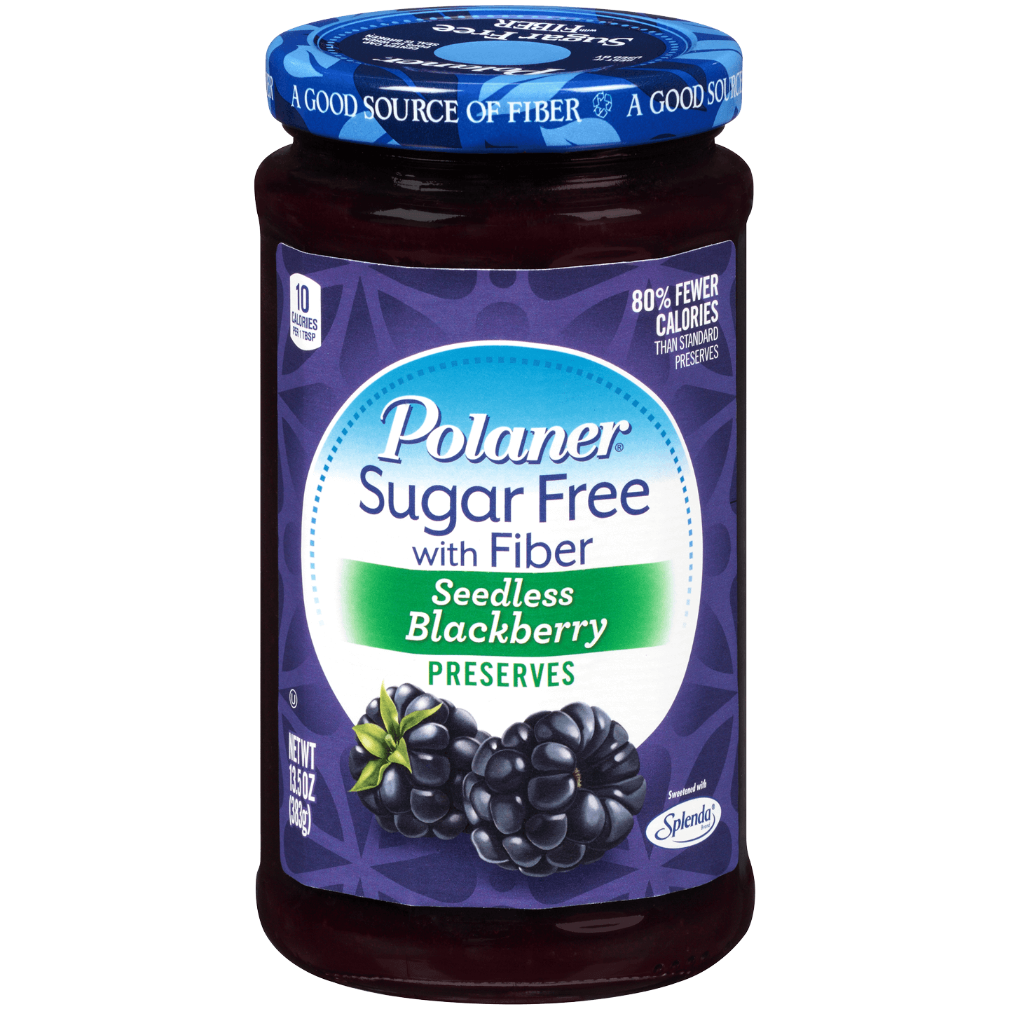Polaner® Confiture de Mûres sans Pépins (sans Sucre, avec Fibre) / Polaner® Seedless Blackberry Preserve (Sugar Free, with Fiber)