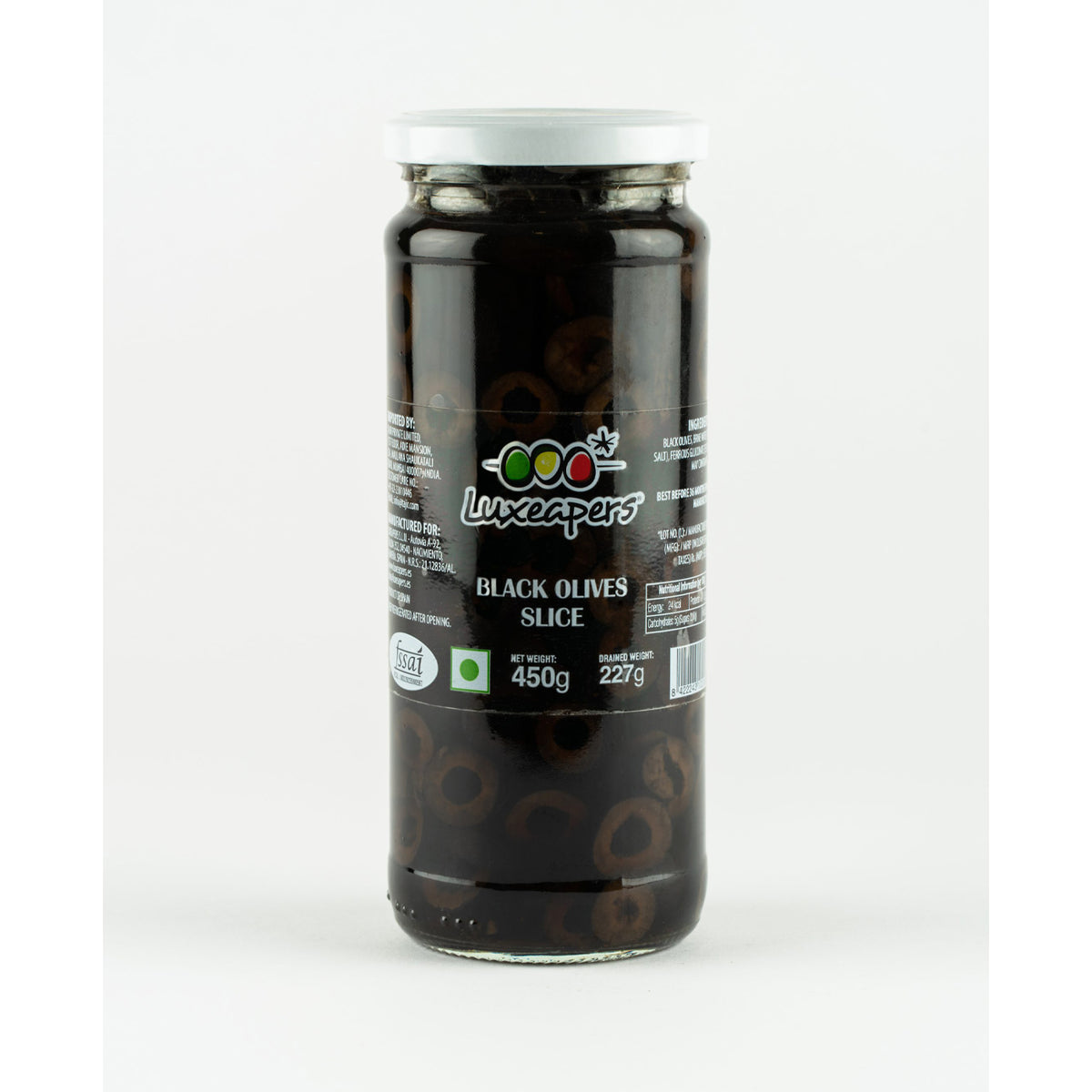 Luxeapers Black Sliced Olives (250ml)