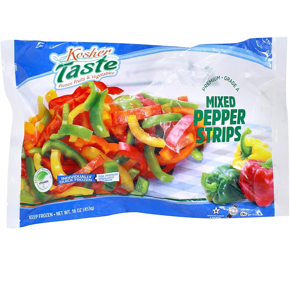 Kosher Taste Melange de Poivrons (Tranches)  / Kosher Taste Mixed Peppers (Strips)