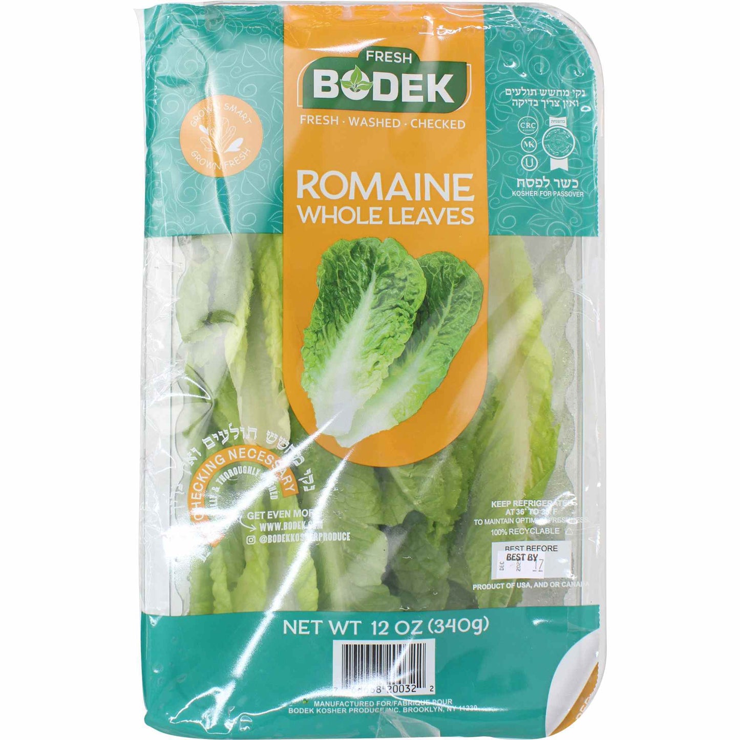 Bodek Romaine Whole Leaves