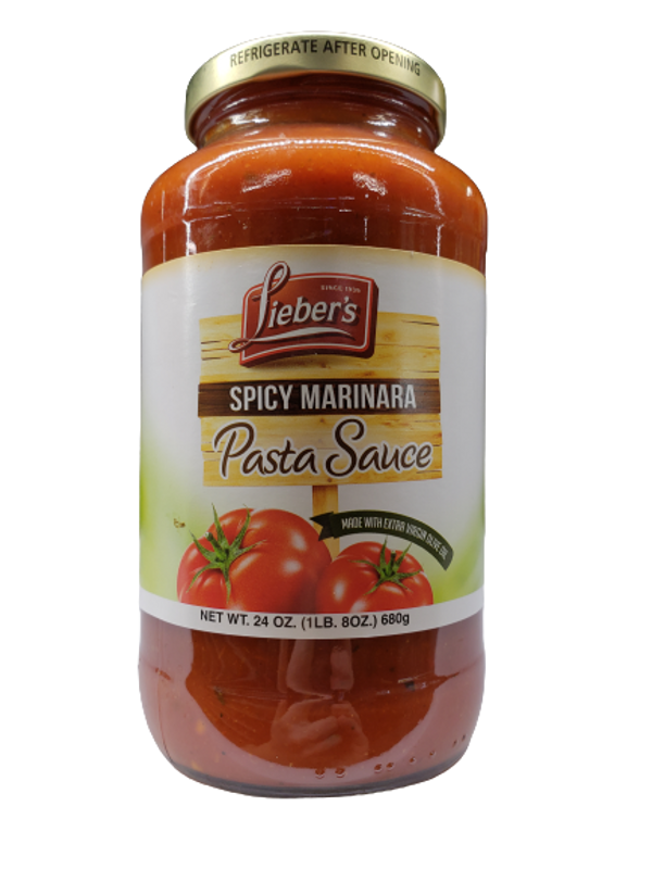 Lieber's Spicy Marinara Pasta Sauce