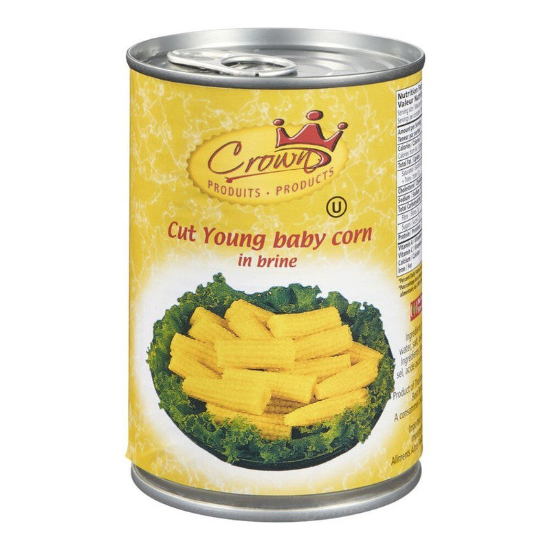 Crown Pousses De Maïs Coupées En Saumure/ Cut Young Baby Corn In Brine