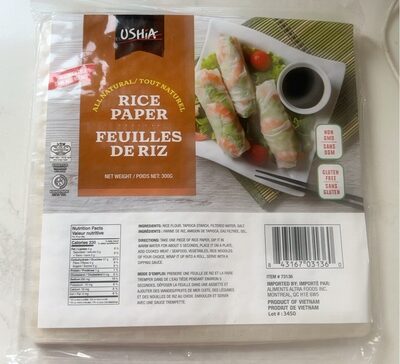 Ushia Feuilles De Riz/ Rice Paper